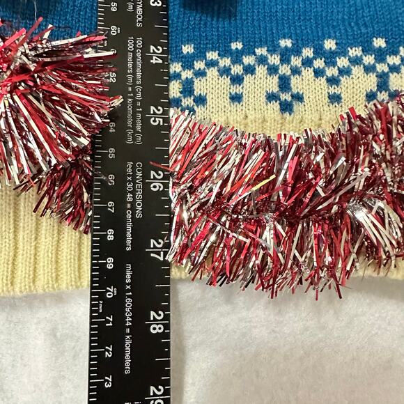 Ugly Christmas Sweater Snowman Squishmallow LIGHTS UP Tinsel Party Winner Sz 2XL - Picture 5 of 5